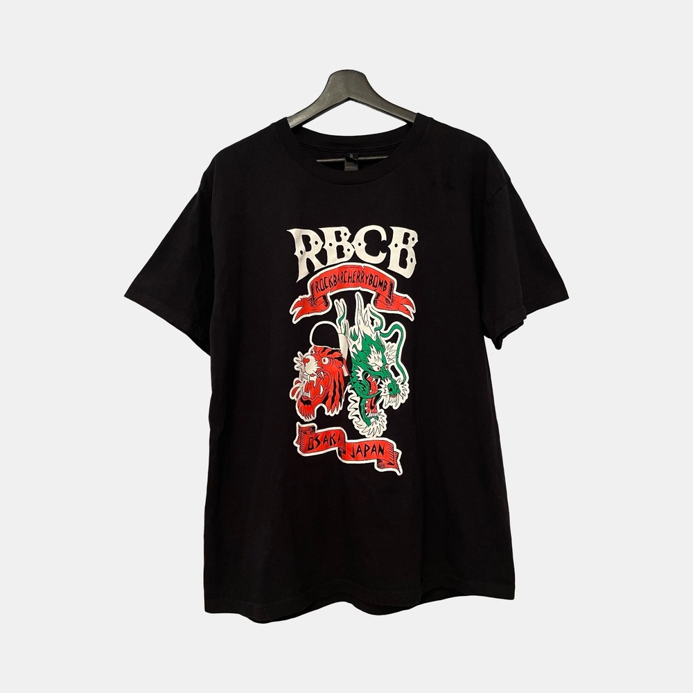 RBCB Rock Bar Cherry Bomb Osaka Japan Graphic T-Shirt Black Mens 2XL